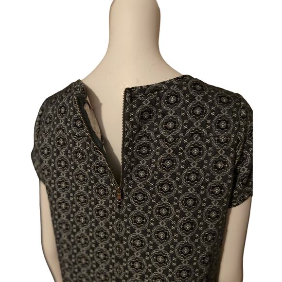 LOFT Petite Dark Blue Cotton Knit Short Sleeve Shift Dress sz SP - Picture 6 of 7